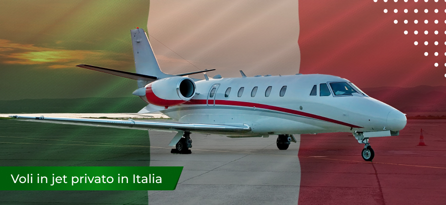 volo in jet privato all'interno dell'Italia
