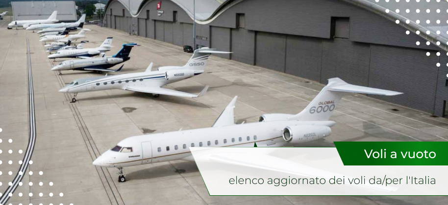voli empty legs su jet privati