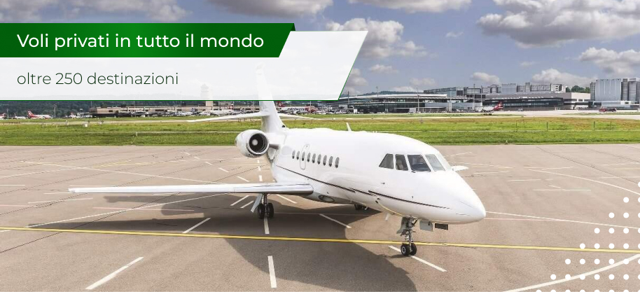 voli privati in tutto il mondo, oltre 250 destinazioni
